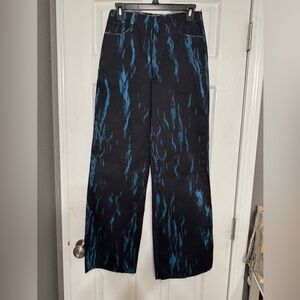 NWOT Women's Black and Blue Flare Jeans XS